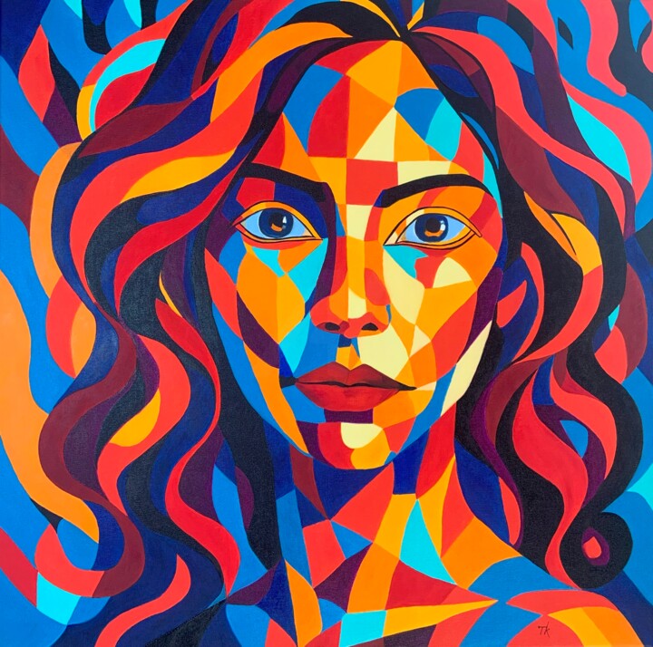 绘画 标题为“Facets of dream” 由Olga Tkachova, 原创艺术品, 油 安装在木质担架架上