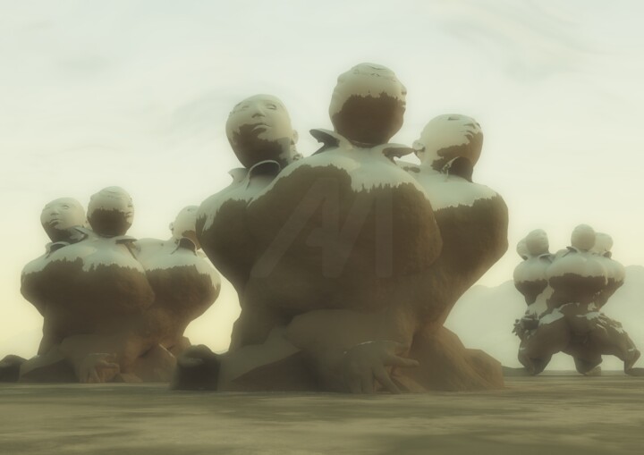 Digital Arts titled "Geodynamic Dancing" by Russell Newell, Original Artwork, 3D Modeling