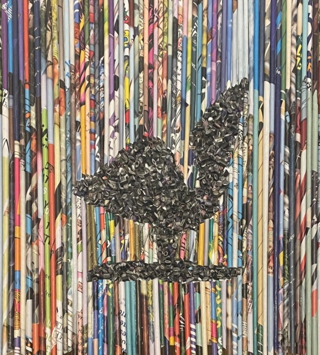 拼贴 标题为“"Swan Chair for Fri…” 由Dennis Mollemans, 原创艺术品, 拼贴