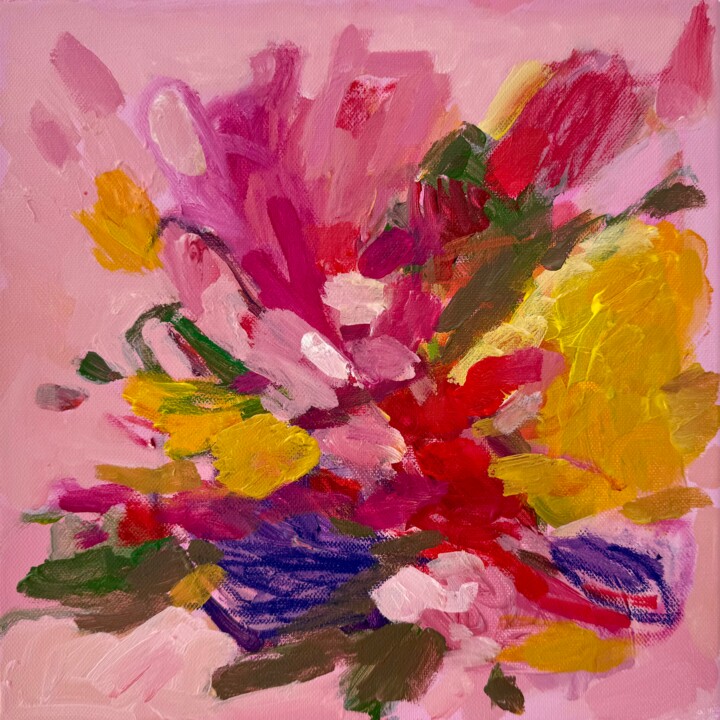 绘画 标题为“Abstract flower” 由Diana Krinninger, 原创艺术品, 丙烯