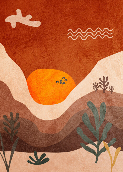 Arts numériques intitulée "ORGANIC ABSTRACT AR…" par Uillian Rius, Œuvre d'art originale, Collage numérique