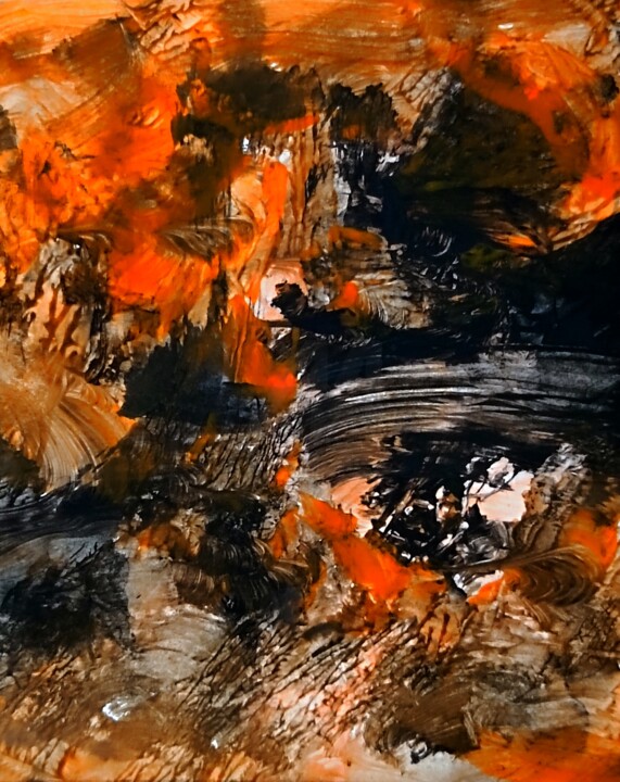 Painting titled "Altego's Furious Fi…" by Milto Sideris, Original Artwork, Acrylic