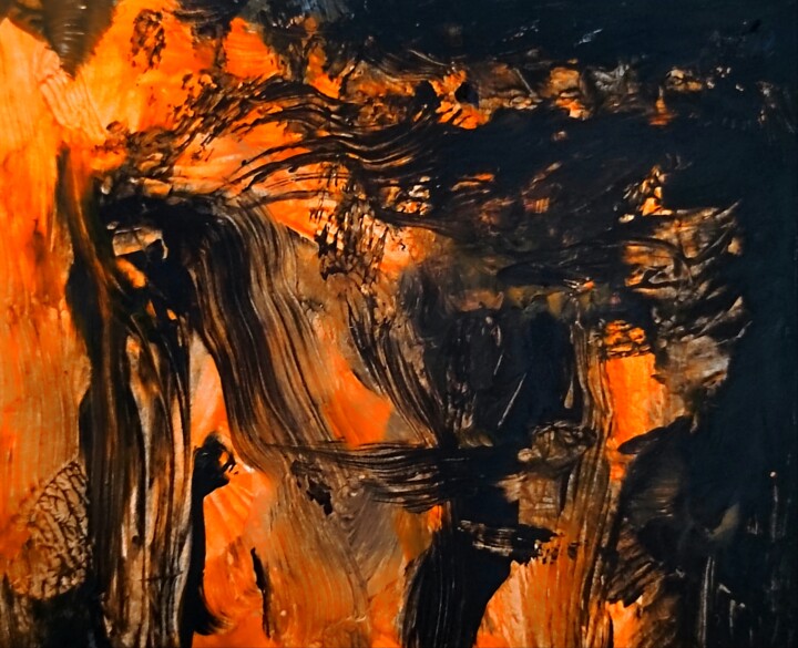 Painting titled "Altego's Furious Fi…" by Milto Sideris, Original Artwork, Acrylic