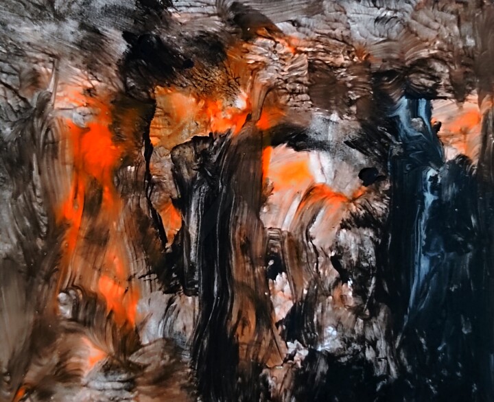 Painting titled "Altego's Furious Fi…" by Milto Sideris, Original Artwork, Acrylic