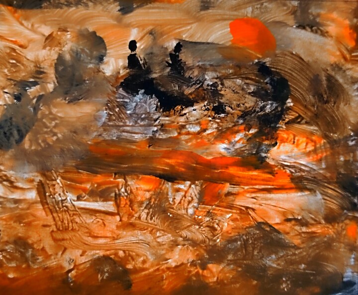 Painting titled "Altego's Furious Fi…" by Milto Sideris, Original Artwork, Acrylic