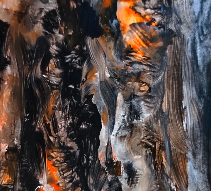 Painting titled "Altego's Furious Fi…" by Milto Sideris, Original Artwork, Acrylic