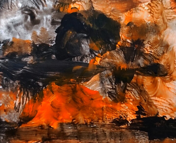 Painting titled "Altego's Furious Fi…" by Milto Sideris, Original Artwork, Acrylic