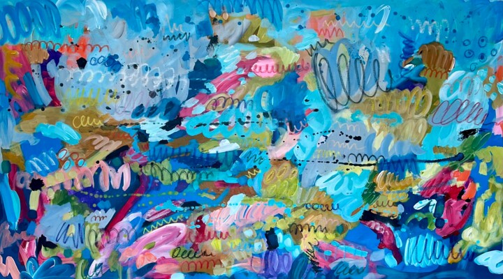 Pintura titulada "Fragments of Infini…" por Kateryna Malomuzh, Obra de arte original, Acrílico