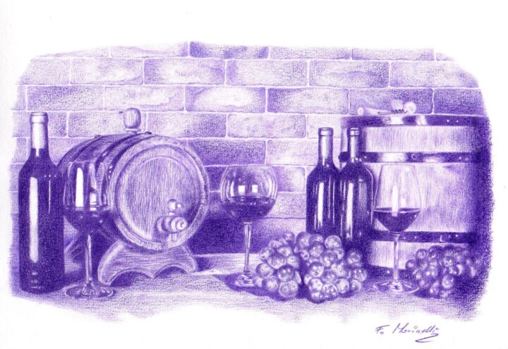 Dessin intitulée "Cellar" par Francesco Marinelli, Œuvre d'art originale, Crayon