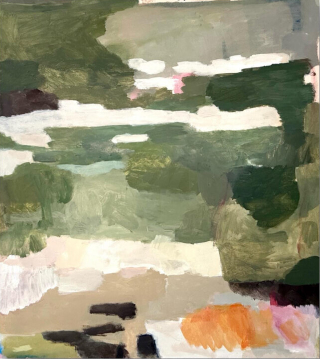 绘画 标题为“Smooth green” 由Diana Krinninger, 原创艺术品, 丙烯