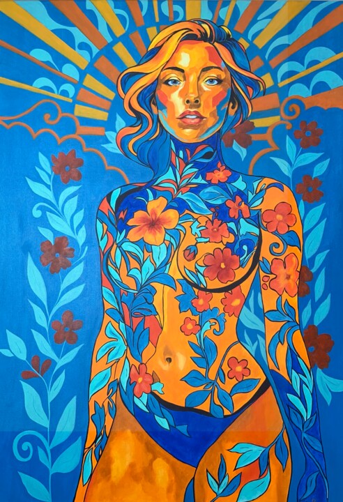 绘画 标题为“Nature” 由Olga Tkachova, 原创艺术品, 油 安装在木质担架架上