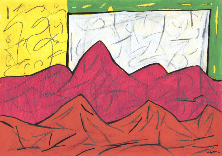 Painting titled "Paesaggio onirico 7" by Nicola Capone, Original Artwork, Acrylic