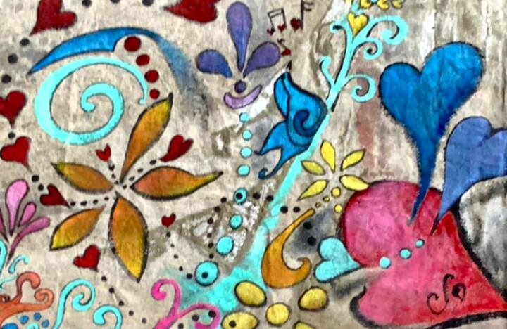 Peinture intitulée "Harmonie" par Clo, Œuvre d'art originale, Acrylique