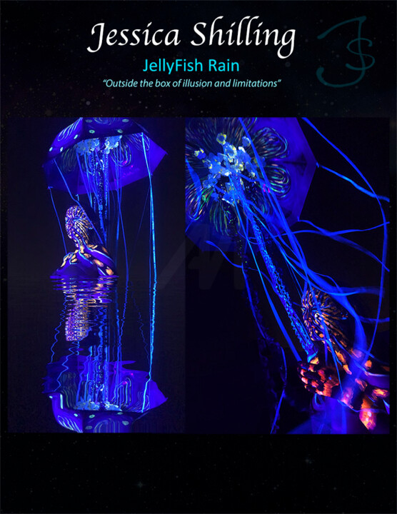 "Its Raining Jellyfi…" başlıklı Tablo Jessica Shilling tarafından, Orijinal sanat, Akrilik