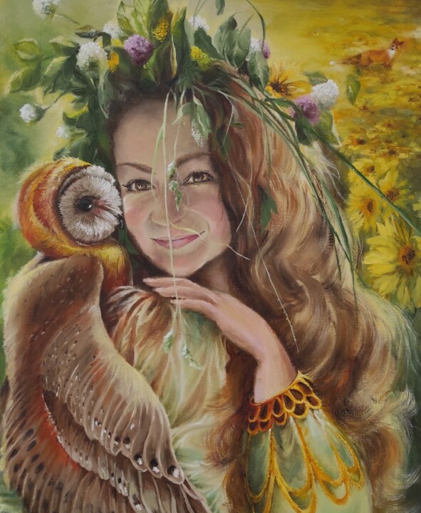 Pintura intitulada "Whispering of Meado…" por Larissa Egner, Obras de arte originais, Óleo