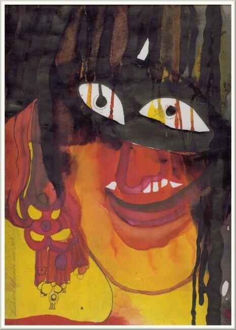 Peinture intitulée "Tristesse" par Mimia Lichani, Œuvre d'art originale