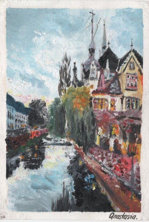 ""Dusky Murmurs of H…" başlıklı Baskıresim Mona.B tarafından, Orijinal sanat, Petrol