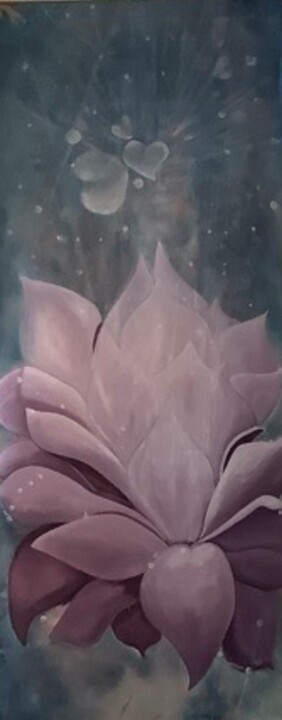 Painting titled "Conscience Amour" by Clo, Original Artwork, Acrylic