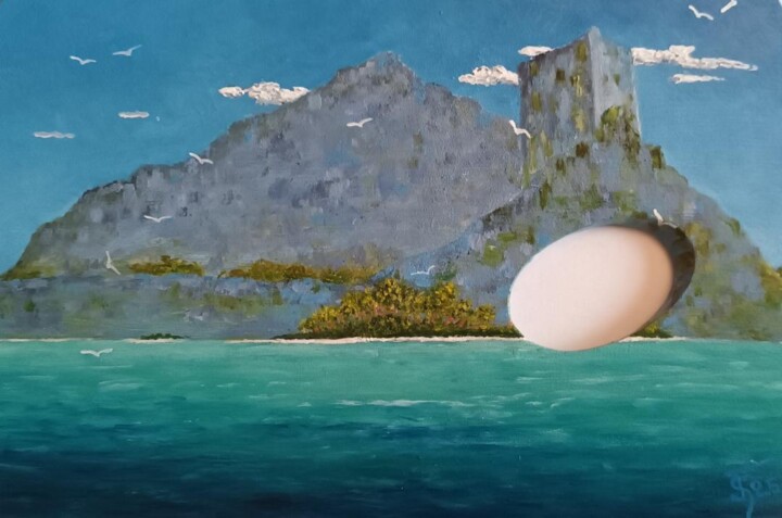 Peinture intitulée "Bora Bora 2" par Jean-Claude Sylvain, Œuvre d'art originale, Acrylique