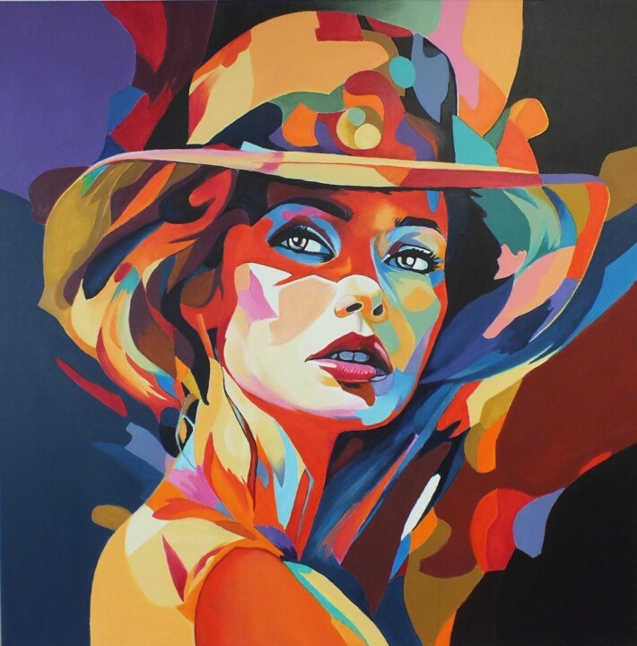 Ζωγραφική με τίτλο "Just a Girl (2)" από Henk Soet, Αυθεντικά έργα τέχνης, Ακρυλικό