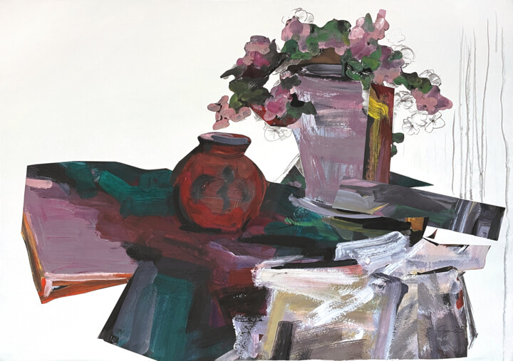 "Still Life with Ger…" başlıklı Kolaj Kirk Yastreb tarafından, Orijinal sanat, Kalem