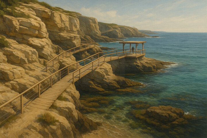 "Scogliera adattata" başlıklı Dijital Sanat Giuseppe Cristadoro tarafından, Orijinal sanat, AI tarafından oluşturulan görüntü