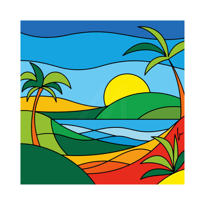 "Robinson's island" başlıklı Dijital Sanat Jean Paul Pierozzi tarafından, Orijinal sanat, Dijital Resim