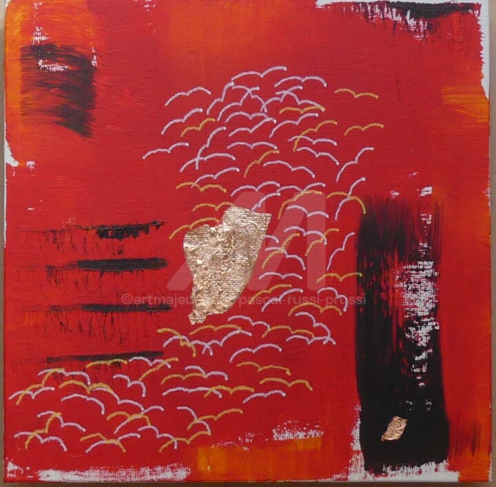 Malarstwo zatytułowany „1* L'envol ou Migra…” autorstwa Pascal Russi (PRussi), Oryginalna praca, Akryl Zamontowany na Drewni…