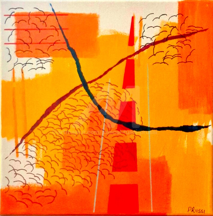 Malarstwo zatytułowany „6. L'envol ou migra…” autorstwa Pascal Russi (PRussi), Oryginalna praca, Akryl