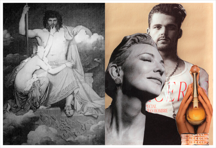 拼贴 标题为“las ofelias” 由Blas Parra, 原创艺术品, 拼贴