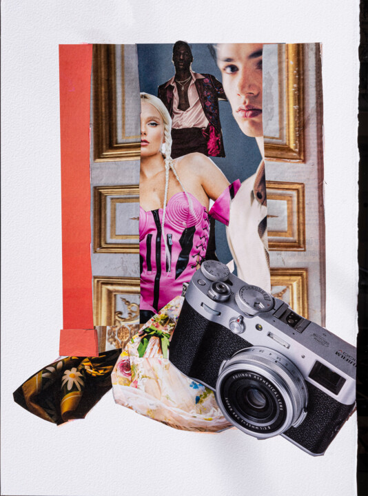 拼贴 标题为“No entry” 由Blas Parra, 原创艺术品, 拼贴 安装在artwork_cat.上