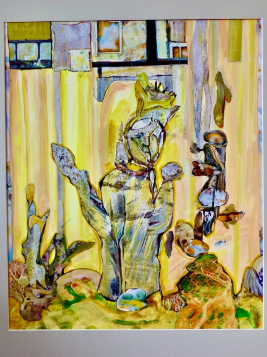 "Er will erschrecken" başlıklı Kolaj Dieter Stockmann tarafından, Orijinal sanat, Kolaj