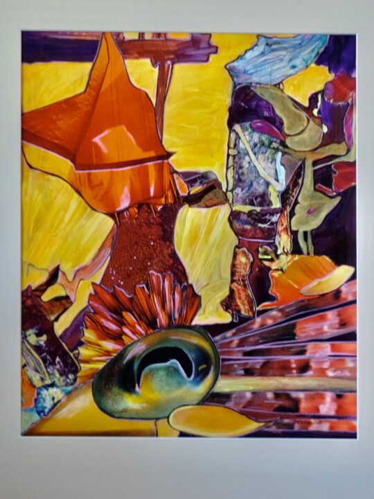 "Gleisendes Licht" başlıklı Kolaj Dieter Stockmann tarafından, Orijinal sanat, Kolaj