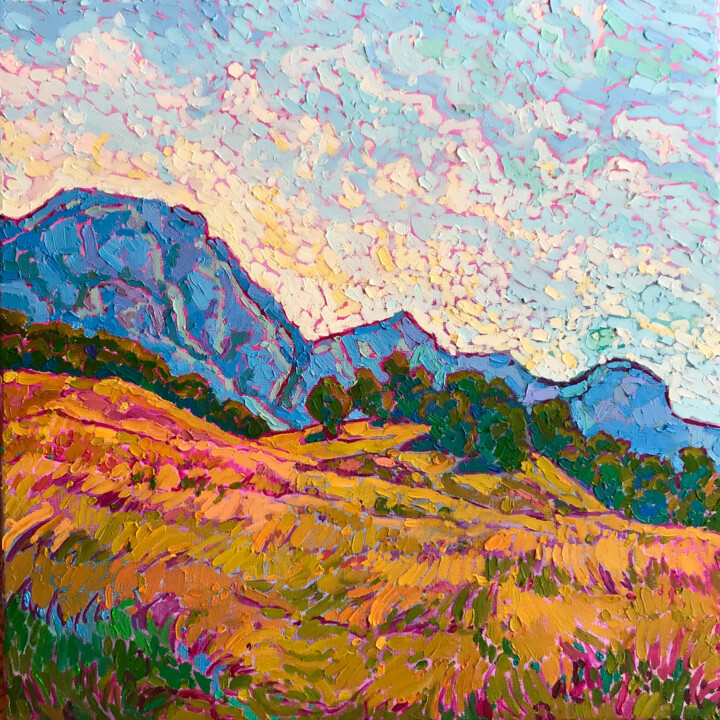 Painting titled "Crown of Stone" by Natalia Bessmertnova, Original Artwork, Oil