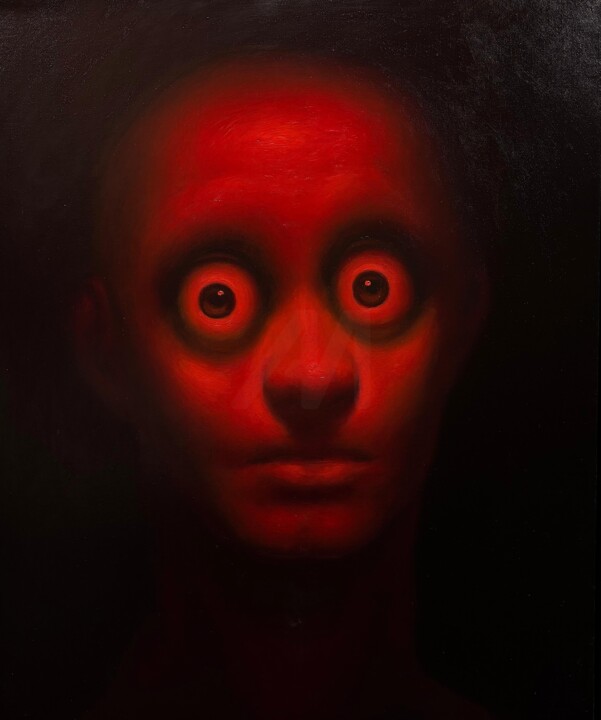 Peinture intitulée "Buffoon" par Emre Acar, Œuvre d'art originale, Huile Monté sur Châssis en bois