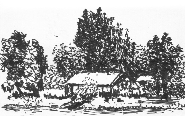 拼贴 标题为“215” 由Frits Sergeant, 原创艺术品, 墨