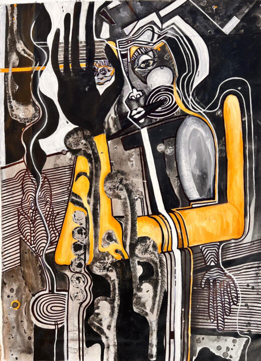 Malarstwo zatytułowany „Untitled 4” autorstwa Hosna Eliasi, Oryginalna praca, Akryl