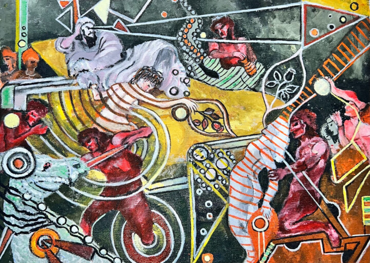 Malarstwo zatytułowany „Untitled 5” autorstwa Hosna Eliasi, Oryginalna praca, Akryl