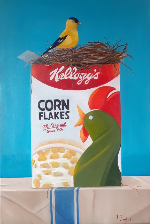 Peinture intitulée "Sapersi adattare" par Monica Zambon, Œuvre d'art originale, Huile