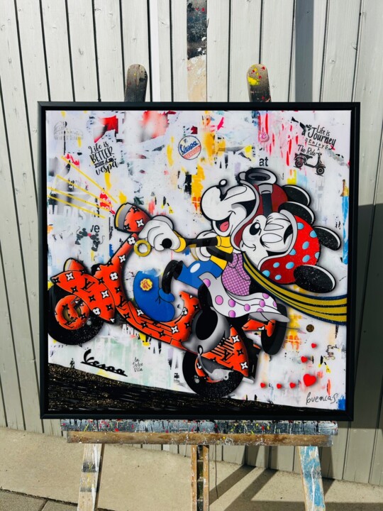 Obra presentada enmarcada