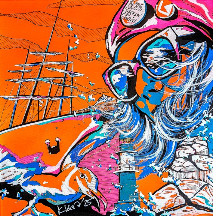 "draußenSEIN" başlıklı Tablo Ute Kleist tarafından, Orijinal sanat, Akrilik Ahşap Sedye çerçevesi üzerine monte edilmiş