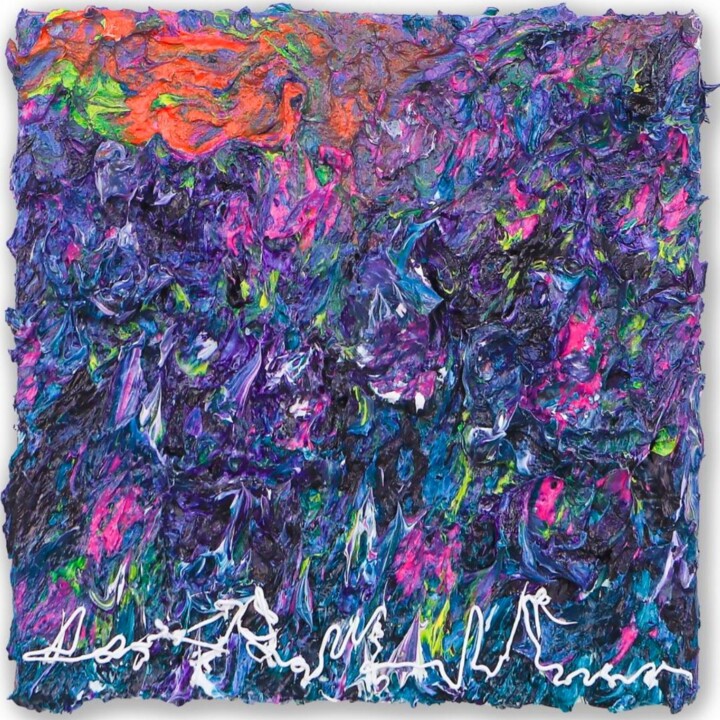 Peinture intitulée "Humming Letter #130" par Ji-An Kwon, Œuvre d'art originale, Acrylique Monté sur Châssis en bois