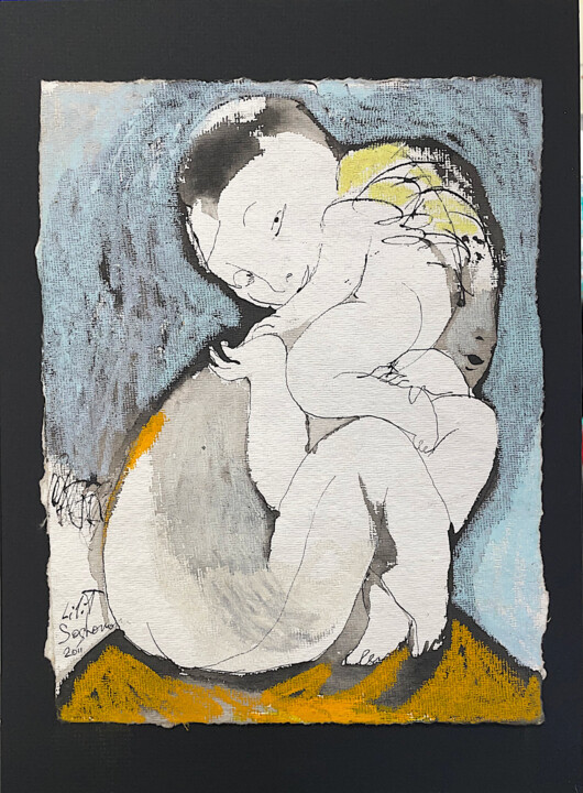 绘画 标题为“Passion III” 由Lilit Soghomonyan, 原创艺术品, 油 安装在玻璃上