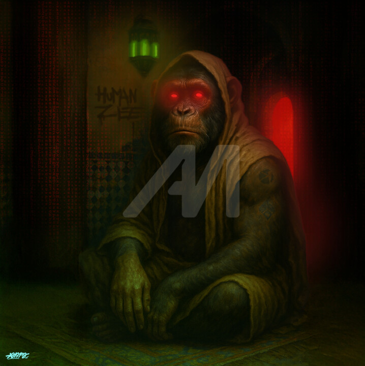 "HUMAN ZEE" başlıklı Dijital Sanat Zakaria Karkafi (Karmaroc) tarafından, Orijinal sanat, Dijital Kolaj