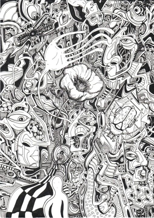 "Прорастающий" başlıklı Resim Safar Sagaria tarafından, Orijinal sanat, Jel kalem