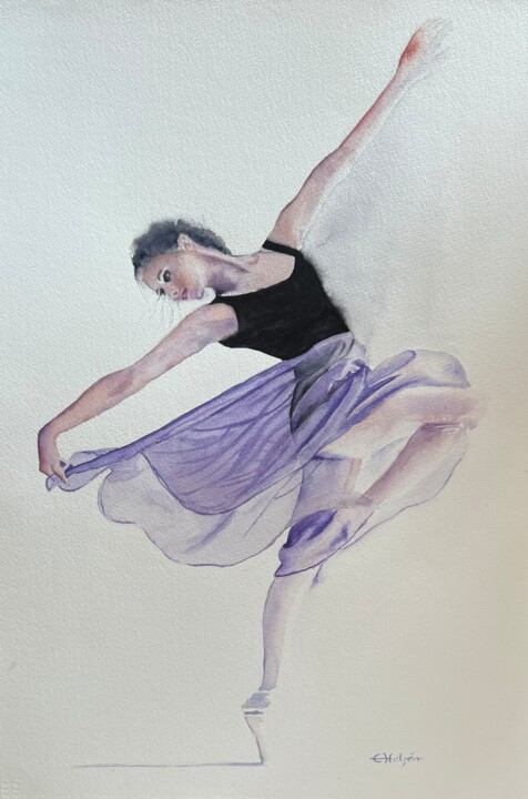 "Dancer" başlıklı Tablo Ewa Helzen tarafından, Orijinal sanat, Suluboya
