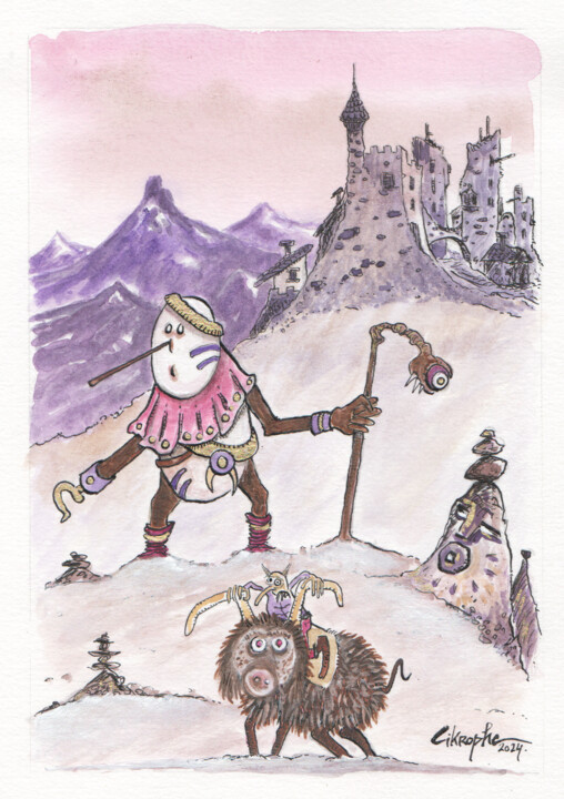 "Aurore Cristalline" başlıklı Resim Cikrophe tarafından, Orijinal sanat, Suluboya