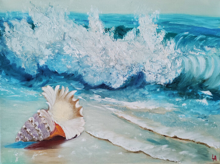 Картина под названием "The Wealth of the S…" - Asti Loremar, Подлинное произведение искусства, Масло Установлен на Деревянна…