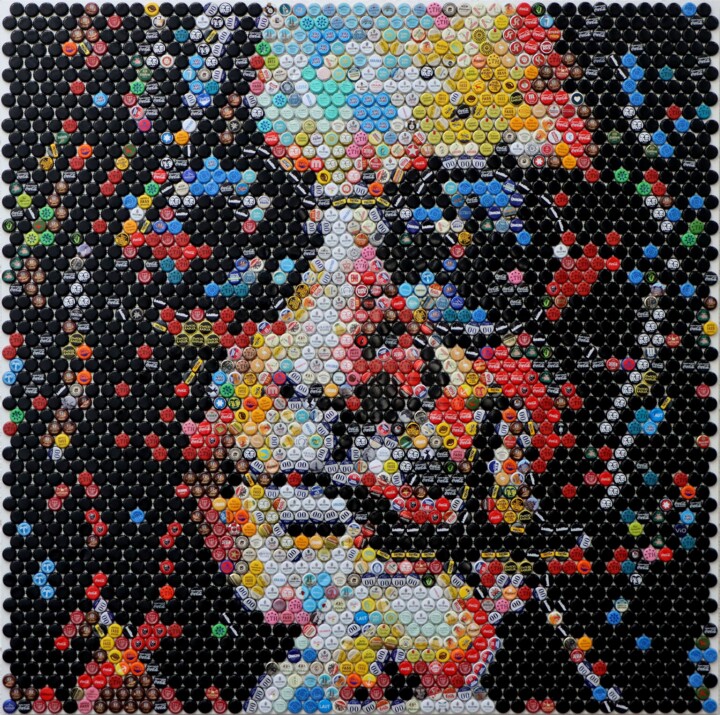 "Ozzy Osbourne - Iro…" başlıklı Kolaj Henning Leuschner tarafından, Orijinal sanat, Kolaj Alüminyum üzerine monte edilmiş