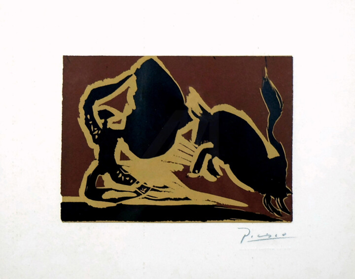 Printmaking titled "matador" by Pablo Picasso, Original Artwork, Engraving